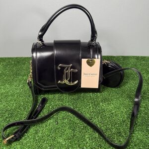 Juicy Couture Black Mini Satchel Handbag With Coin Purse Brand New!